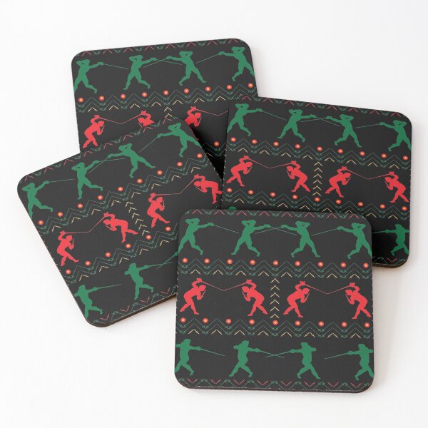 Item preview, Rapier Ugly Sweater (red/green) designed and sold by DoodleThrift.