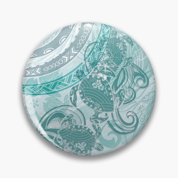 Item preview, Hawaiian Teal Tribal Honu designed and sold by sunnthreads.