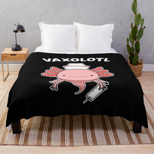 Item preview, VAXOLOTL Funny Axolotl Lover Vaccination Nurse Vax Pun designed and sold by Delightfully Cynical.