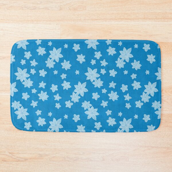 Item preview, Flowers on textured blue background designed and sold by IrinaIkar.