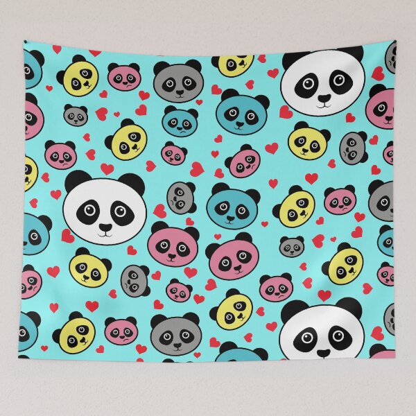 Item preview, Colorful Panda Pattern designed and sold by Sagar Karki.