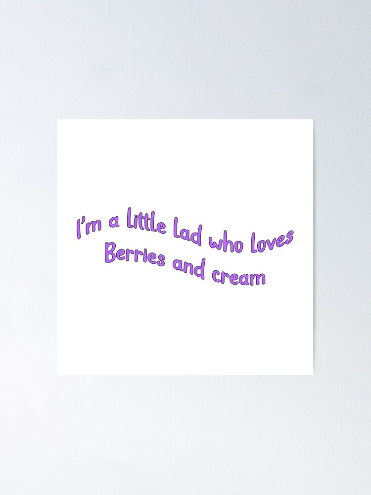 "Berries and Cream Meme" Poster for Sale by stickervault Redbubble