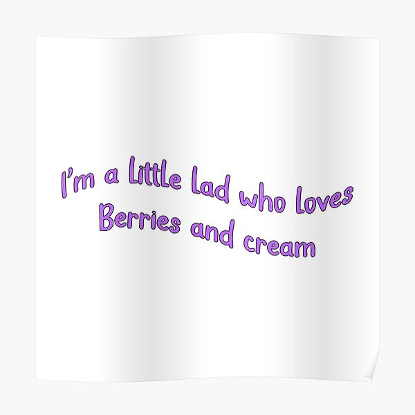 "Berries and Cream Meme" Poster for Sale by stickervault Redbubble