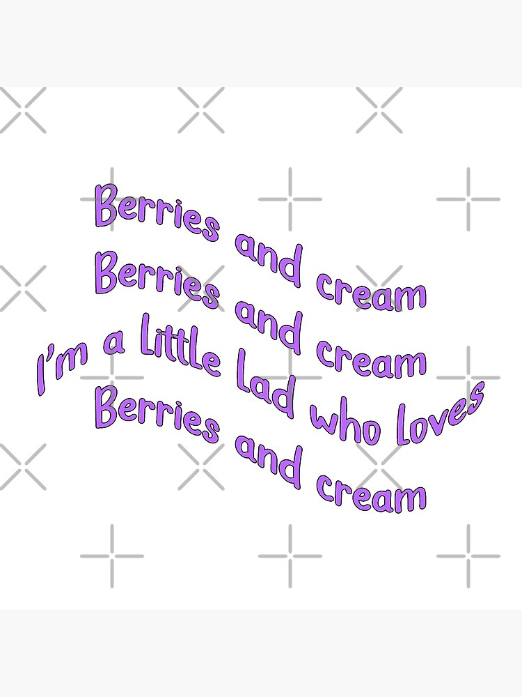 "Berries and Cream Meme" Poster by stickervault Redbubble