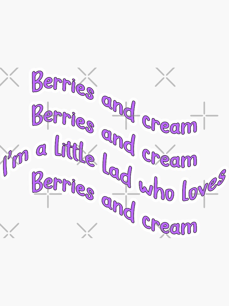 "Berries and Cream Meme" Sticker for Sale by stickervault Redbubble