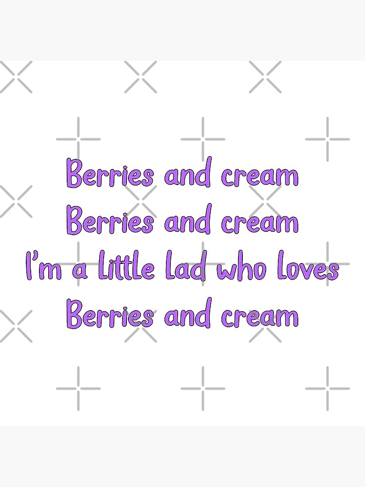 "Berries and Cream Meme" Poster for Sale by stickervault Redbubble