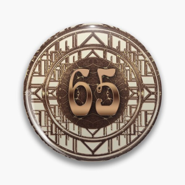 Item preview, Retro Art Deco design with vintage art nouveau number 65 designed and sold by Xarah.