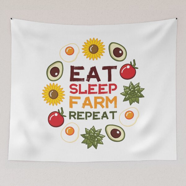 Item preview, Eat Sleep Farm Repeat | White designed and sold by Wintre2.
