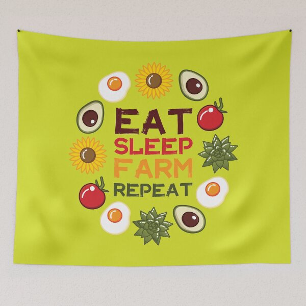 Item preview, Eat Sleep Farm Repeat | Lime Green designed and sold by Wintre2.