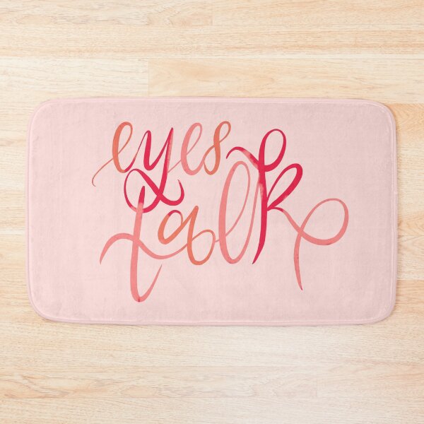 Item preview, Eyes Talk Handlettered Quote in Pink #feddda designed and sold by NAYANA S KUMAR.