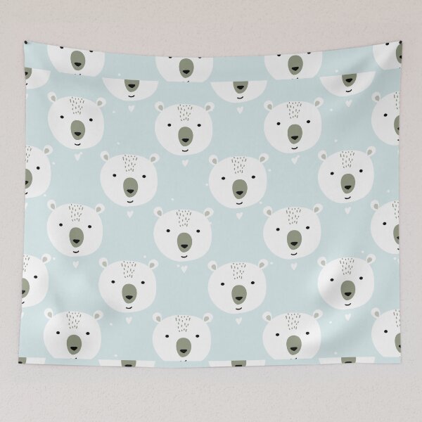 Item preview, Adorable jungle animals, funny polar bear face,  pet, suitable gift for kids and animal lovers. designed and sold by FLOWER--ART.