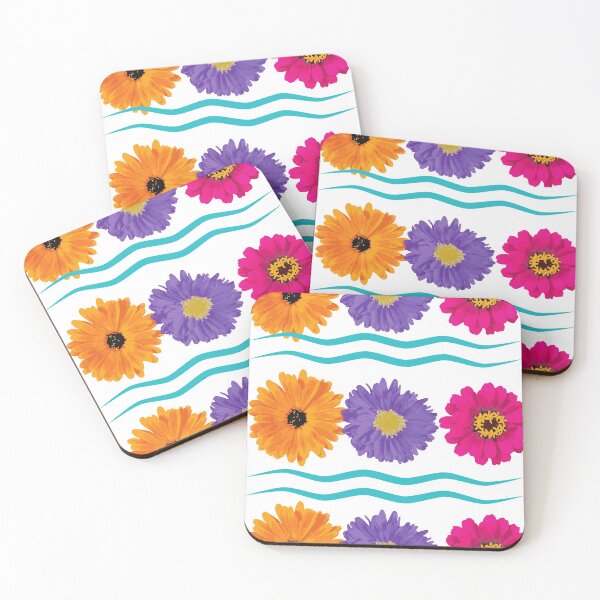 Item preview, Beautiful, Flowery Pattern with blue sea wave. designed and sold by Hinny8.