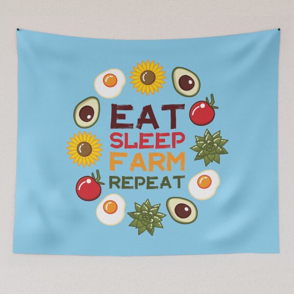 Item preview, Eat Sleep Farm Repeat | Baby Blue designed and sold by Wintre2.
