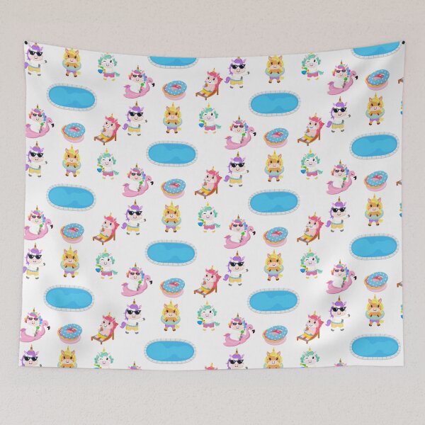 Item preview, Rainbow Unicorn Pool Party Cute Animals Friends Summer  designed and sold by Simplyy  Unique.
