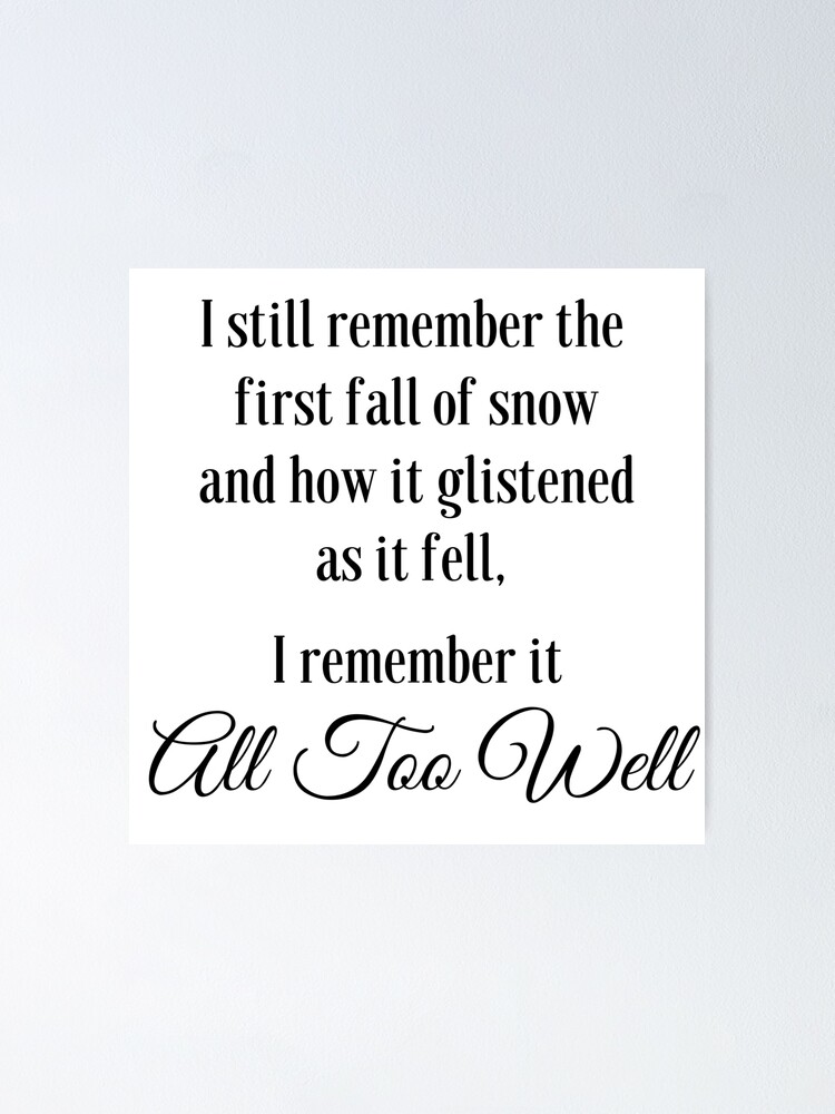 the first fall of snow