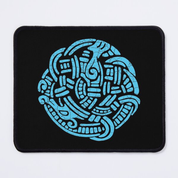 Item preview, Blue Midgard Serpent Viking Saga Nordic Lore Amulet designed and sold by ElJimmo.