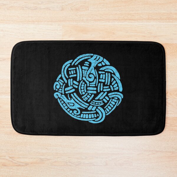 Item preview, Blue Midgard Serpent Viking Saga Nordic Lore Amulet designed and sold by ElJimmo.