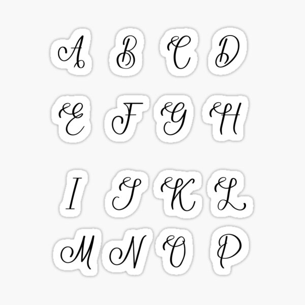 Calligraphy Capital Letter Filigree Alphabet Letters,, 43% OFF