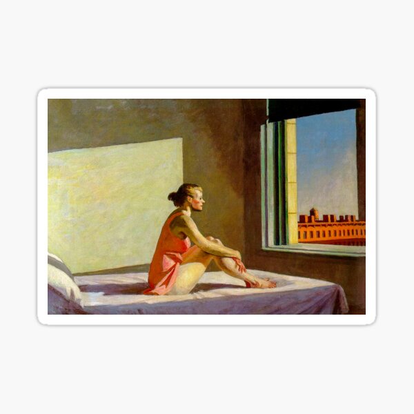 Morgensonne von Edward Hopper Sticker