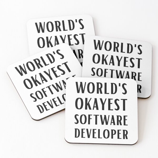 Item preview, World's Okayest Software Developer designed and sold by Valuential.