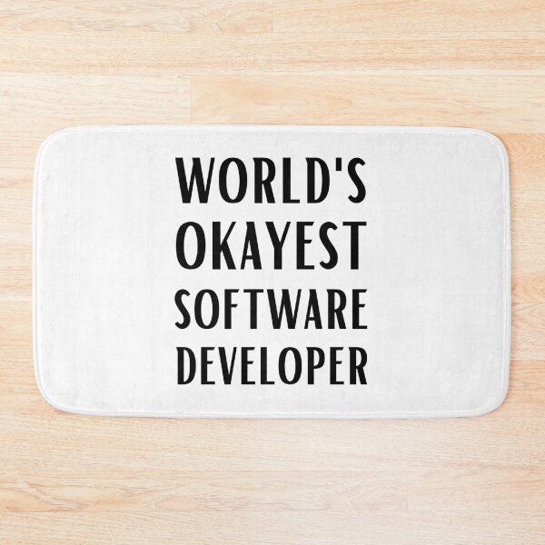 Item preview, World's Okayest Software Developer designed and sold by Valuential.