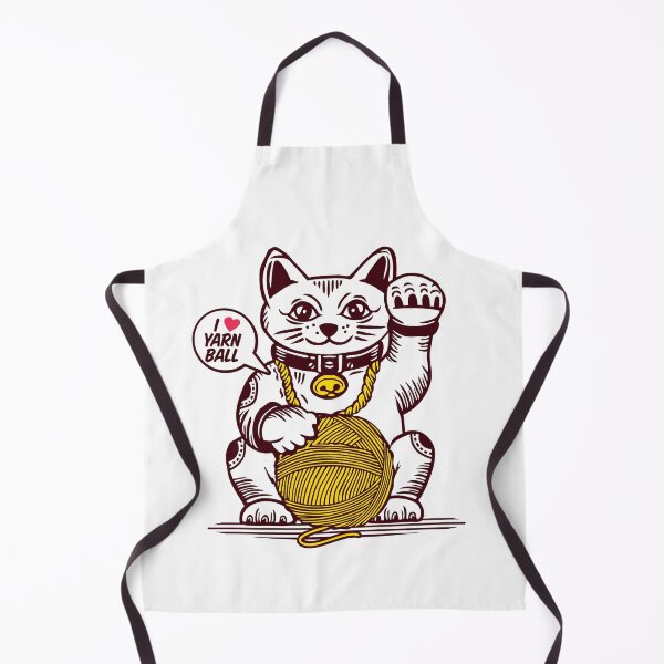 Item preview, LUCKY Maneki Neko I LOVE YARN BALL designed and sold by Emil1993.