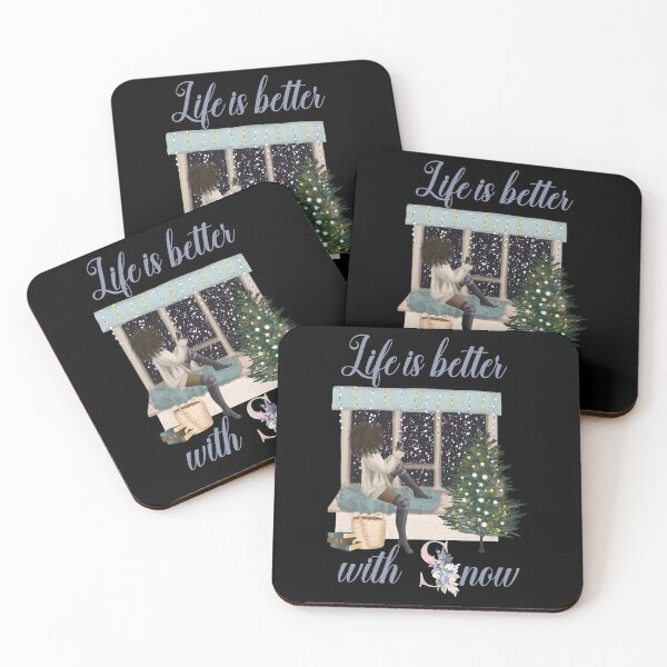 Item preview,  Life Is Better With Snow Style 1 (Black Background) designed and sold by Wheeler-Styl3.