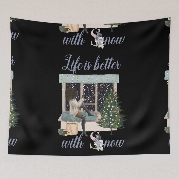 Item preview,  Life Is Better With Snow Style 1 (Black Background) designed and sold by Wheeler-Styl3.