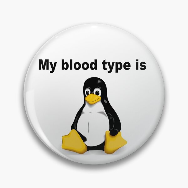 Item preview, My blood type is Linux designed and sold by PERIferyART.