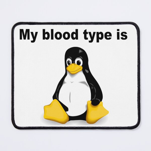 Item preview, My blood type is Linux designed and sold by PERIferyART.