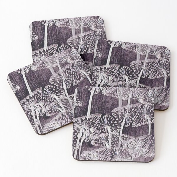 Item preview, unique dandelions, triangular dandelions, crazy, monochrome, minimalism, purple, white designed and sold by Maria Mihailova.