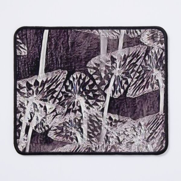 Item preview, unique dandelions, triangular dandelions, crazy, monochrome, minimalism, purple, white designed and sold by Maria Mihailova.