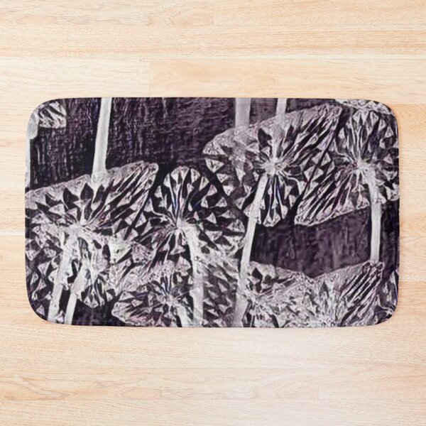 Item preview, unique dandelions, triangular dandelions, crazy, monochrome, minimalism, purple, white designed and sold by Maria Mihailova.