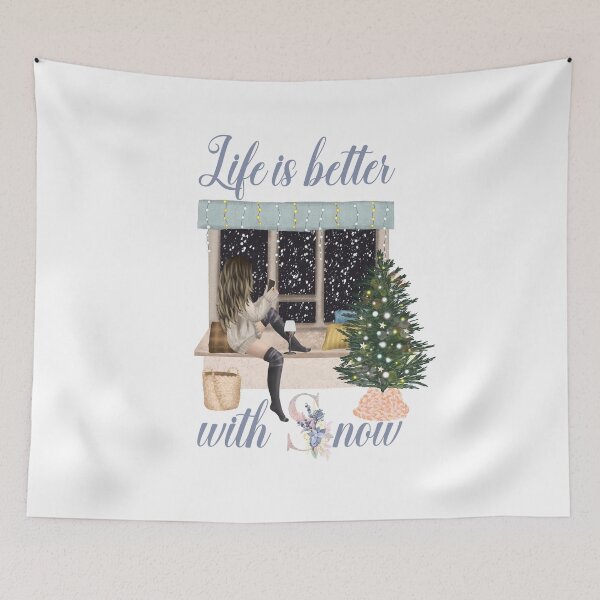 Item preview, Life Is Better With Snow Style 2 (White Background) designed and sold by Wheeler-Styl3.
