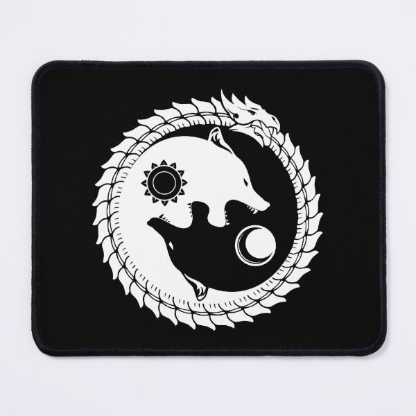 Item preview, Viking Dragon Two Wolves Hati and Skoll devour the Sun and the Moon Viking designed and sold by Dog-T-Shirts.