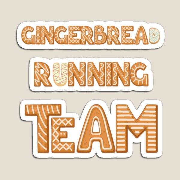 Item preview, Gingerbread Running Team Cool Cookie Typography designed and sold by hungtopnew.