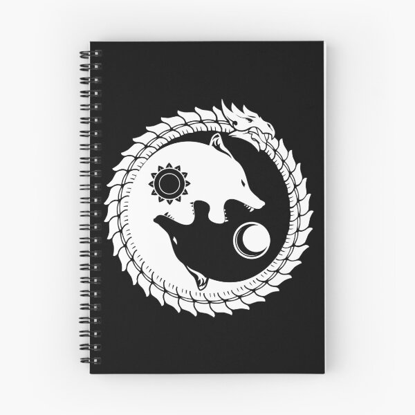 Item preview, Viking Dragon Two Wolves Hati and Skoll devour the Sun and the Moon Viking designed and sold by Dog-T-Shirts.