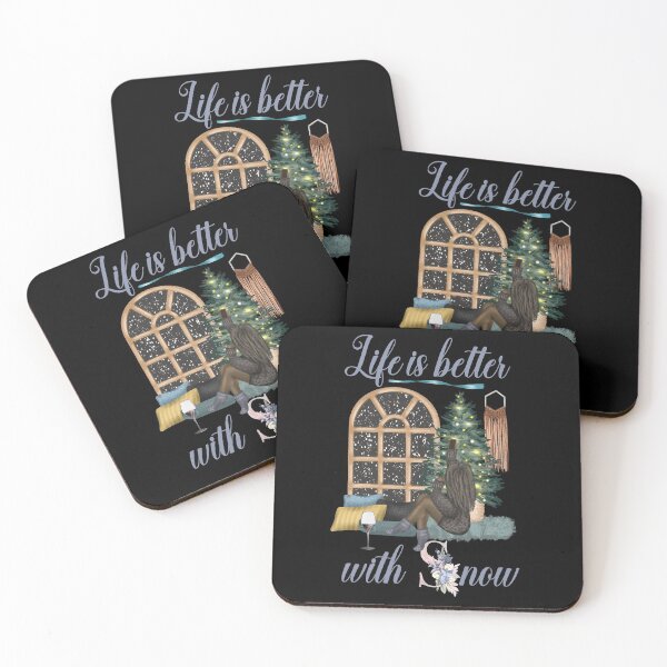 Item preview, Life Is Better With Snow Style 3 (Black Background) designed and sold by Wheeler-Styl3.