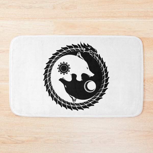 Item preview, Vikings Dragon Two Wolves Hati and Skoll devour the Sun and the Moon Vikings designed and sold by Dog-T-Shirts.