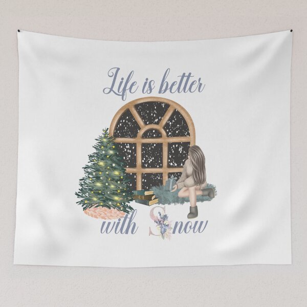 Item preview, Life Is Better With Snow Style 4 (White Background) designed and sold by Wheeler-Styl3.