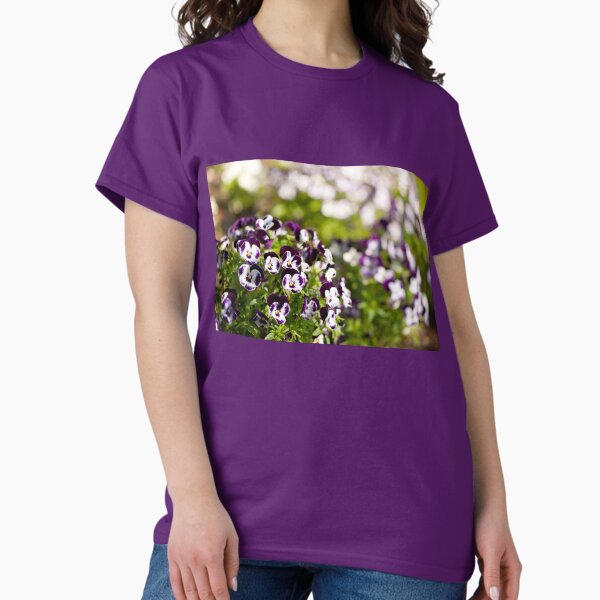 Item preview, Purple white Viola or pansy variegated flowers  designed and sold by Arletta Cwalina.