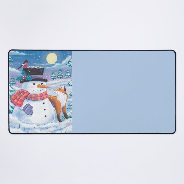 Item preview, Snowman and fox winter morning holiday designed and sold by kattvalk.