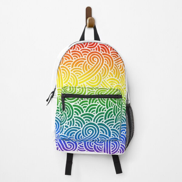 Item preview, Ombré LBGTQ colours and white swirls doodles designed and sold by savousepate.
