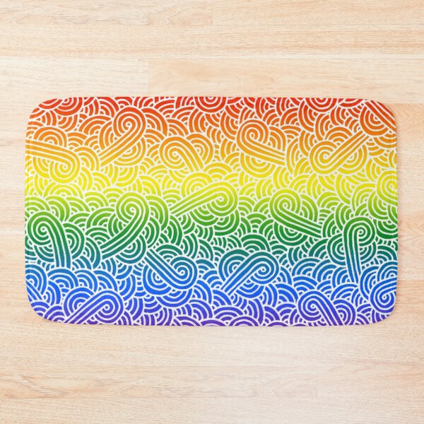 Item preview, Ombré LBGTQ colours and white swirls doodles designed and sold by savousepate.
