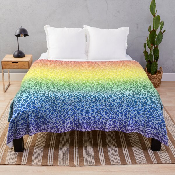 Item preview, Ombré LBGTQ colours and white swirls doodles designed and sold by savousepate.