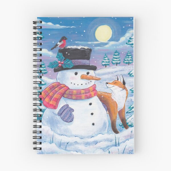 Item preview, Snowman and fox winter morning holiday designed and sold by kattvalk.