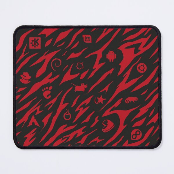 Item preview, Camouflage pattern with Linux logos in red / black designed and sold by Exilant.