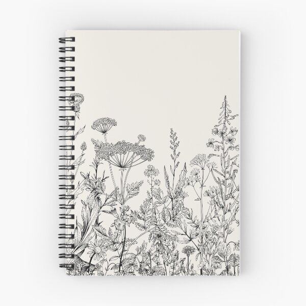 Item preview, Floral border. Herbs and wild flowers. Botanical Illustration engraving style. Black and white designed and sold by OlgaKorneeva.