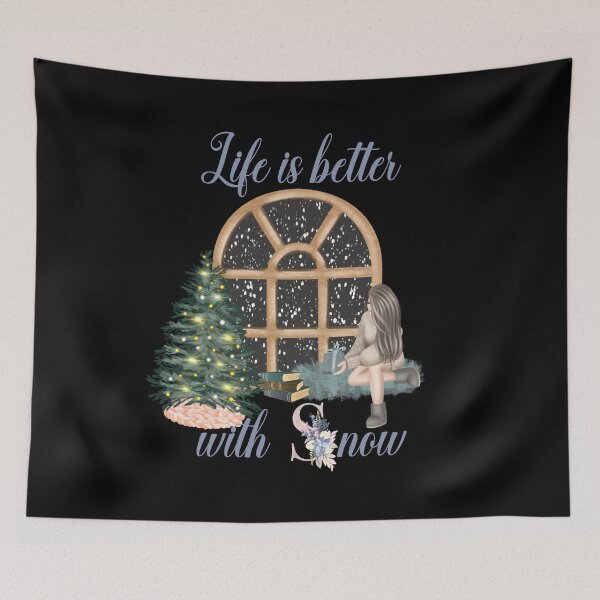 Item preview, Life Is Better With Snow Style 4 (Black Background) designed and sold by Wheeler-Styl3.