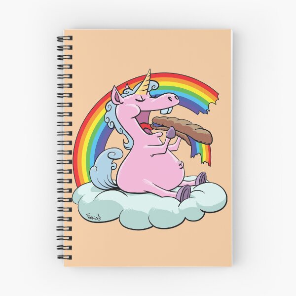 Item preview, A glutton unicorn is eating the rainbow designed and sold by Federico Distefano.